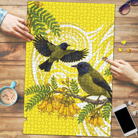 Bellbird New Zealand Puzzle Korimako Kowhai Maori Pattern