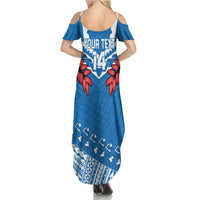 Custom Toa Samoa Rugby Family Matching Summer Maxi Dress and Hawaiian Shirt Samoan Siva Tau Uso Aso Uma LT14 - Polynesian Pride