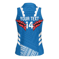 Custom Toa Samoa Rugby Women Sleeveless Polo Shirt Samoan Siva Tau Uso Aso Uma LT14 - Polynesian Pride