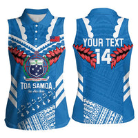 Custom Toa Samoa Rugby Women Sleeveless Polo Shirt Samoan Siva Tau Uso Aso Uma LT14 - Polynesian Pride