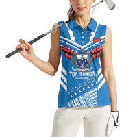 Custom Toa Samoa Rugby Women Sleeveless Polo Shirt Samoan Siva Tau Uso Aso Uma LT14 - Polynesian Pride