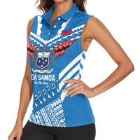 Custom Toa Samoa Rugby Women Sleeveless Polo Shirt Samoan Siva Tau Uso Aso Uma LT14 - Polynesian Pride