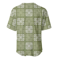 Vesuvian Green Palaka Quilt Hawaii Baseball Jersey Traditional Hawaii-plaid Pattern LT14 - Polynesian Pride