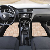 Beige Palaka Quilt Hawaii Car Mats Traditional Hawaii-plaid Pattern - Polynesian Pride