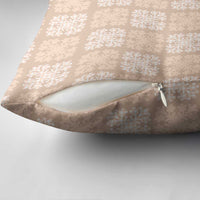 Beige Palaka Quilt Hawaii Pillow Cover Traditional Hawaii-plaid Pattern - Polynesian Pride