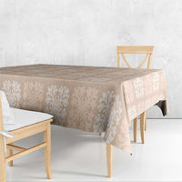 Beige Palaka Quilt Hawaii Tablecloth Traditional Hawaii-plaid Pattern - Polynesian Pride