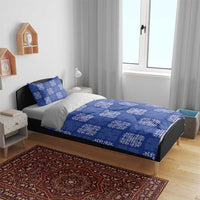 Royal Blue Palaka Quilt Hawaii Bedding Set Traditional Hawaii-plaid Pattern - Polynesian Pride