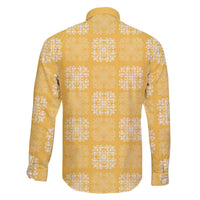 Yellow Palaka Quilt Hawaii Family Matching Off The Shoulder Long Sleeve Dress and Hawaiian Shirt Traditional Hawaii-plaid Pattern LT14 - Polynesian Pride