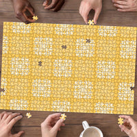 Yellow Palaka Quilt Hawaii Puzzle Traditional Hawaii-plaid Pattern - Polynesian Pride