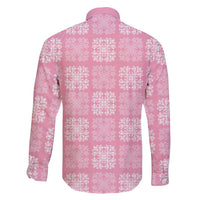 Pink Palaka Quilt Hawaii Family Matching Off Shoulder Short Dress and Hawaiian Shirt Traditional Hawaii-plaid Pattern LT14 - Polynesian Pride