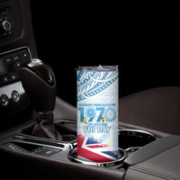 Fiji Day 1970 Skinny Tumbler Proud To Be A Fijian Tapa Pattern LT14 - Polynesian Pride