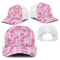 Alaka Aloha Hawaii Baseball Net Cap Plumeria Lei With Palaka Motif - Polynesian Pride