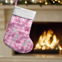 Alaka Aloha Hawaii Christmas Stocking Plumeria Lei With Palaka Motif - Polynesian Pride
