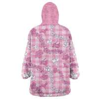 Alaka Aloha Hawaii Wearable Blanket Hoodie Plumeria Lei With Palaka Motif LT14 - Polynesian Pride