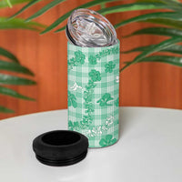 Omaomao Aloha Hawaii 4 in 1 Can Cooler Tumbler Plumeria Lei With Palaka Motif LT14 - Polynesian Pride