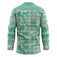 Omaomao Aloha Hawaii Hockey Jersey Plumeria Lei With Palaka Motif - Polynesian Pride