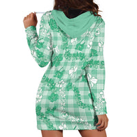 Omaomao Aloha Hawaii Hoodie Dress Plumeria Lei With Palaka Motif LT14 - Polynesian Pride
