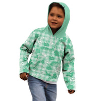 Omaomao Aloha Hawaii Kid Hoodie Plumeria Lei With Palaka Motif LT14 - Polynesian Pride