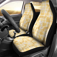 Melemele Aloha Hawaii Car Seat Cover Plumeria Lei With Palaka Motif LT14 - Polynesian Pride