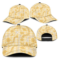 Melemele Aloha Hawaii Classic Cap Plumeria Lei With Palaka Motif - Polynesian Pride