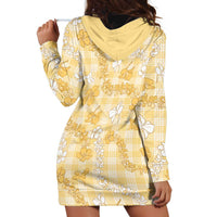 Melemele Aloha Hawaii Hoodie Dress Plumeria Lei With Palaka Motif LT14 - Polynesian Pride