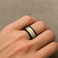 Melemele Aloha Hawaii Spinner Ring Plumeria Lei With Palaka Motif - Polynesian Pride