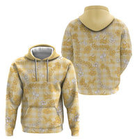 Melemele Aloha Hawaii Zip Hoodie Plumeria Lei With Palaka Motif LT14 - Polynesian Pride