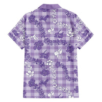 Poni Aloha Hawaii Family Matching Off Shoulder Short Dress and Hawaiian Shirt Plumeria Lei With Palaka Motif LT14 - Polynesian Pride