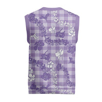 Poni Aloha Hawaii Christmas Knitted V-Neck Vest Plumeria Lei With Palaka Motif LT14 - Polynesian Pride