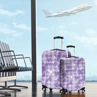 Poni Aloha Hawaii Luggage Cover Plumeria Lei With Palaka Motif - Polynesian Pride