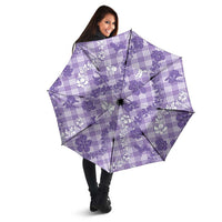 Poni Aloha Hawaii Umbrella Plumeria Lei With Palaka Motif - Polynesian Pride