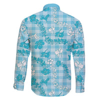 Polu Aloha Hawaii Family Matching Off Shoulder Short Dress and Hawaiian Shirt Plumeria Lei With Palaka Motif LT14 - Polynesian Pride