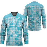 Polu Aloha Hawaii Hockey Jersey Plumeria Lei With Palaka Motif - Polynesian Pride