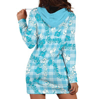 Polu Aloha Hawaii Hoodie Dress Plumeria Lei With Palaka Motif LT14 - Polynesian Pride