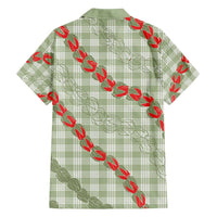 Omaomao Aloha Hawaii Family Matching Tank Maxi Dress and Hawaiian Shirt Rosebud Lei With Palaka Motif LT14 - Polynesian Pride