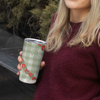 Omaomao Aloha Hawaii Tumbler Cup Rosebud Lei With Palaka Motif - Polynesian Pride