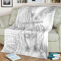 Samoa White Sunday Blanket Manuia le Aso Sa o Tamaiti Polynesian Plumeria LT14 - Polynesian Pride