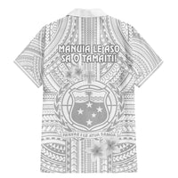 Samoa White Sunday Family Matching Mermaid Dress and Hawaiian Shirt Manuia le Aso Sa o Tamaiti Polynesian Plumeria LT14 - Polynesian Pride