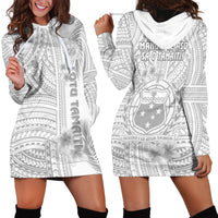 Samoa White Sunday Hoodie Dress Manuia le Aso Sa o Tamaiti Polynesian Plumeria LT14 - Polynesian Pride