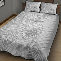 Samoa White Sunday Quilt Bed Set Manuia le Aso Sa o Tamaiti Polynesian Plumeria LT14 - Polynesian Pride