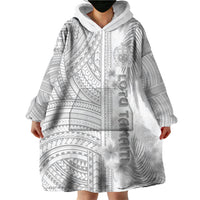 Samoa White Sunday Wearable Blanket Hoodie Manuia le Aso Sa o Tamaiti Polynesian Plumeria LT14 - Polynesian Pride