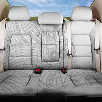 Personalised Samoa White Sunday Back Car Seat Cover Manuia le Aso Sa o Tamaiti Polynesian Plumeria LT14 One Size White - Polynesian Pride