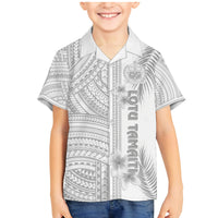 Personalised Samoa White Sunday Family Matching Mermaid Dress and Hawaiian Shirt Manuia le Aso Sa o Tamaiti Polynesian Plumeria LT14 Son's Shirt White - Polynesian Pride