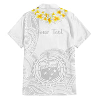 Personalised Samoa White Sunday Hawaiian Shirt Lotu Tamaiti 2023 With Coat Of Arms LT14 - Polynesian Pride