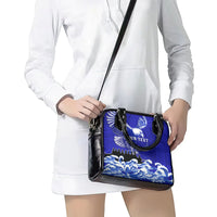 Personalised American Samoa Fautasi Race Shoulder Handbag Eagle With Polynesian Pattern LT14 - Polynesian Pride