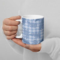 Blue Palaka Hawaii Palapalai Ceramic Mug Hawaiian Fern - Polynesian Pride