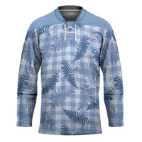 Blue Palaka Hawaii Palapalai Hockey Jersey Hawaiian Fern - Polynesian Pride