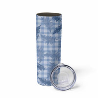 Blue Palaka Hawaii Palapalai Skinny Tumbler Hawaiian Fern LT14 - Polynesian Pride
