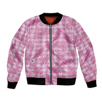 Purple Palaka Hawaii Palapalai Bomber Jacket Hawaiian Fern - Polynesian Pride