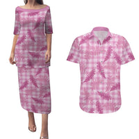 Purple Palaka Hawaii Palapalai Couples Matching Puletasi and Hawaiian Shirt Hawaiian Fern LT14 Purple - Polynesian Pride
